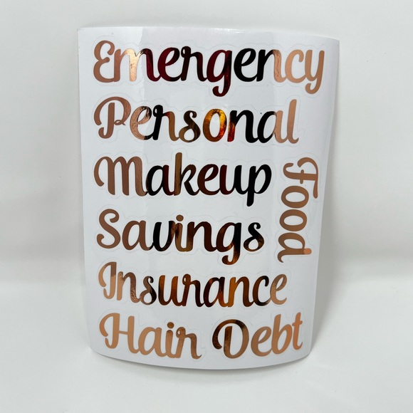 Cash Envelope Stickers Budget Book Labels Daily Planner Binder Monthly Financial - Picture 4 of 13